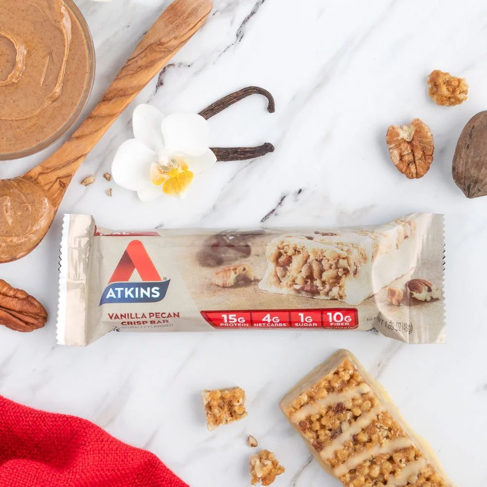 Atkins Vanilla Pecan Crisp Bar Naturally Flavored