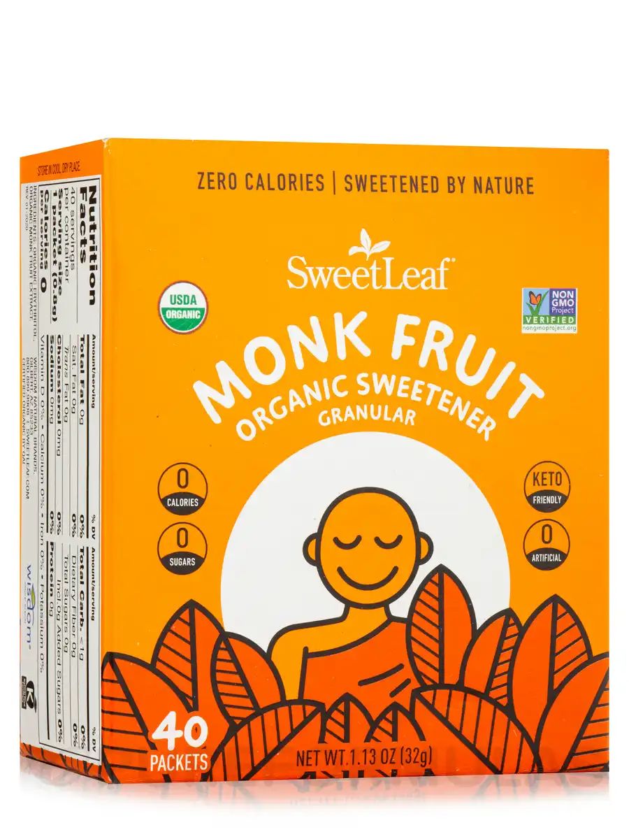 Sweet Leaf Monk Fruit Organic Sweetener Granular