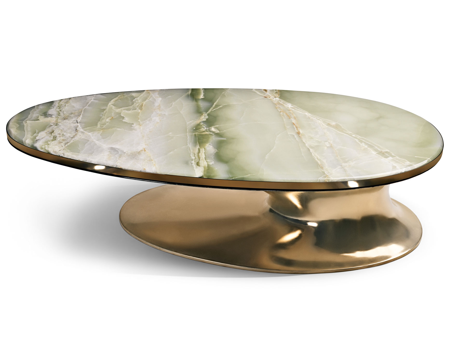 Marble Onyx and Metal Tables