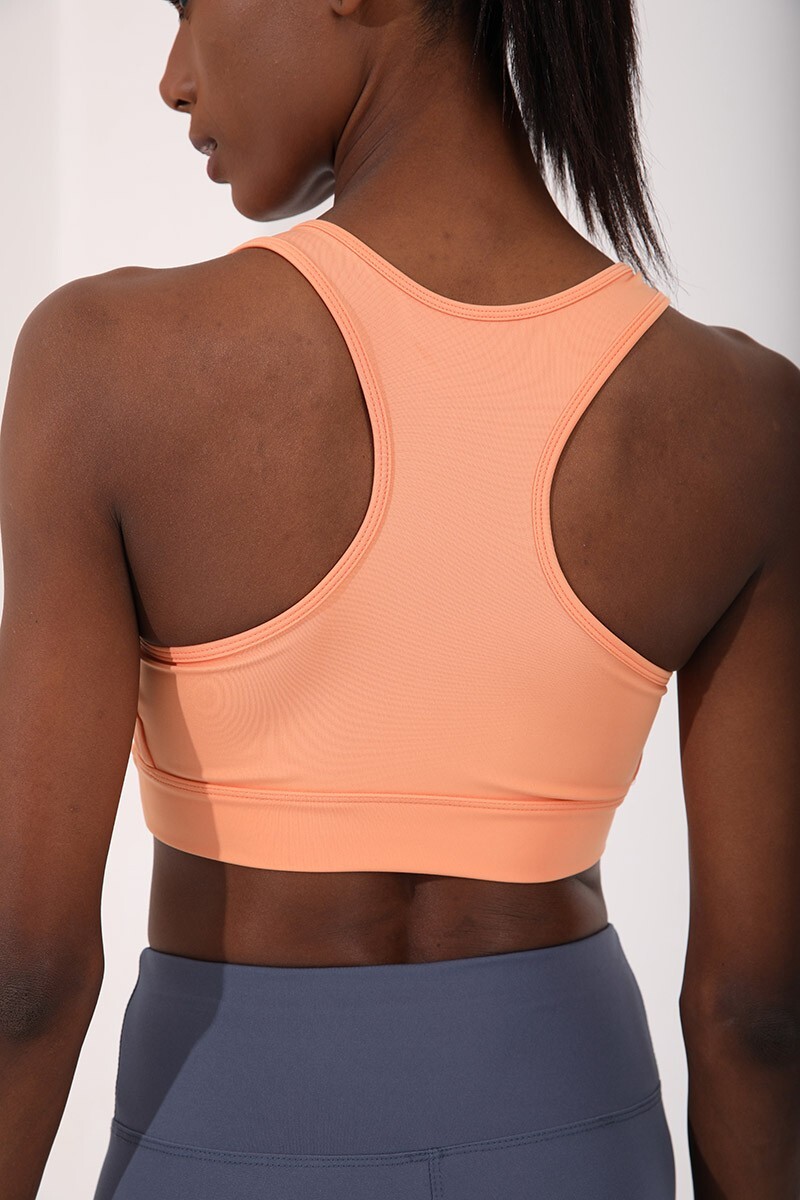 Women's Sports Bustier with Back Detailed Slim Fit U-Neck
