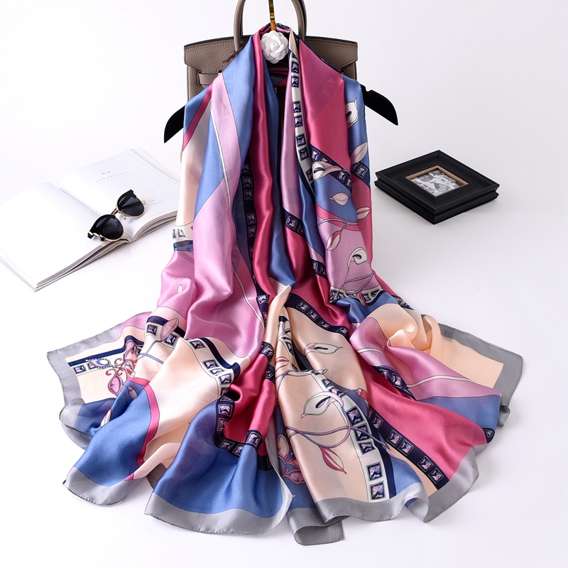 Woman Soft Long Silk Scarf