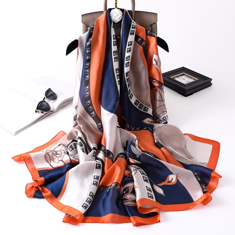 Woman Soft Long Silk Scarf