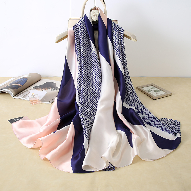 Women Soft Long Silk Scarf