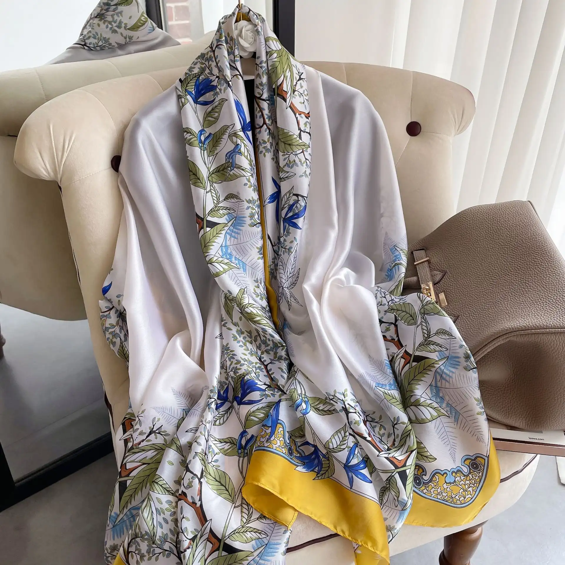 Woman Soft Long Silk Scarf