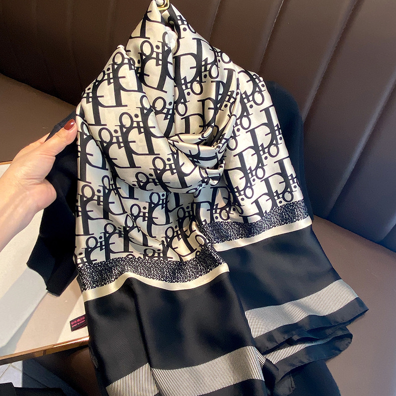 Women Soft Long Silk Scarf