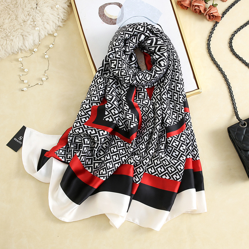 Women Soft Long Silk Scarf