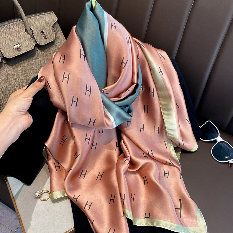 Women Soft Long Silk Scarf