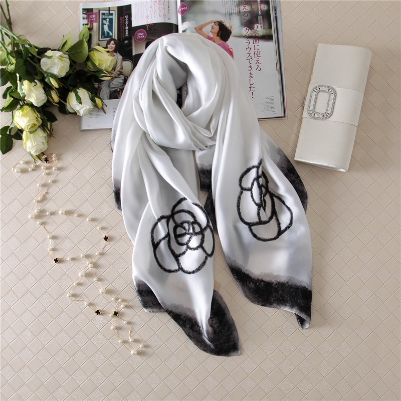 Woman Soft Long Silk Scarf
