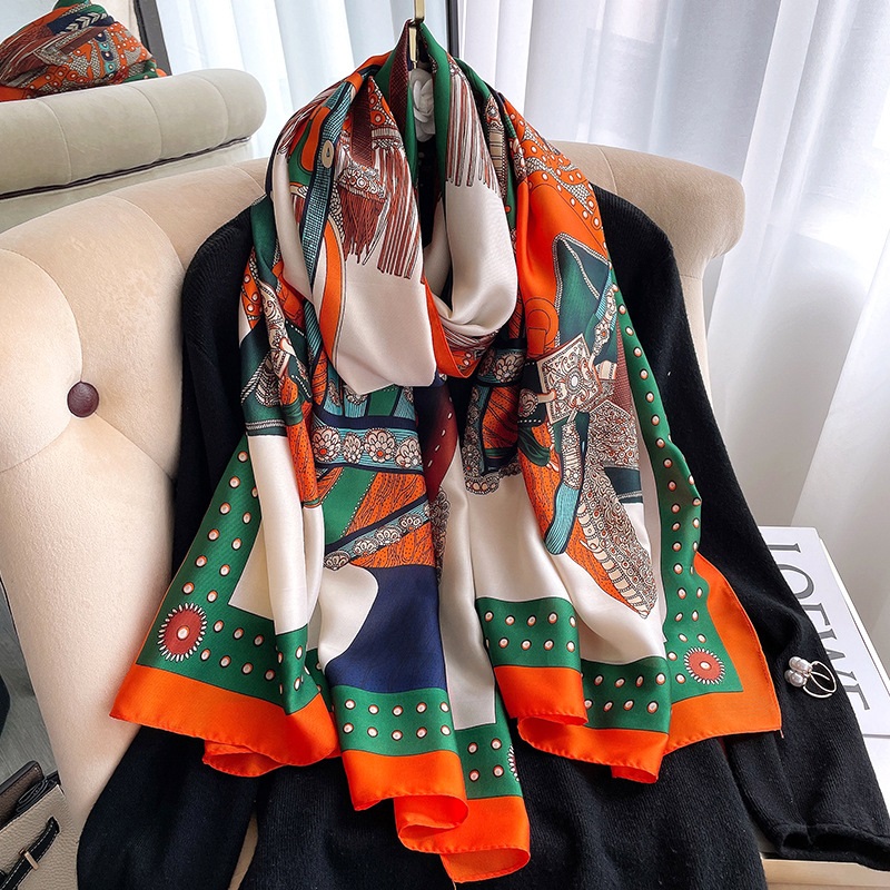 Woman Soft Long Silk Scarf
