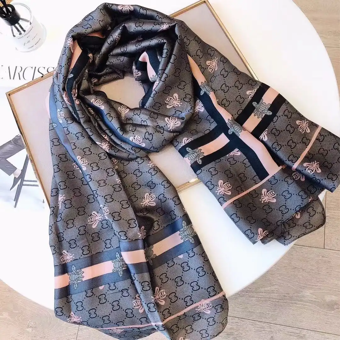 Women Soft Long Silk Scarf