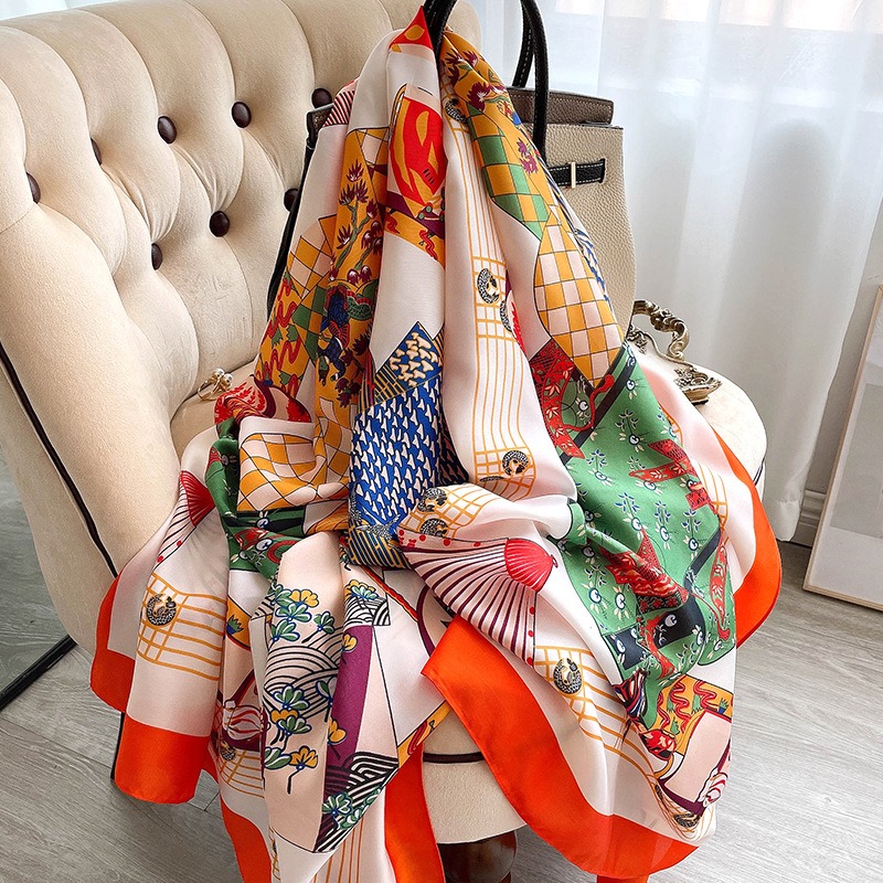 Woman Soft Long Silk Scarf