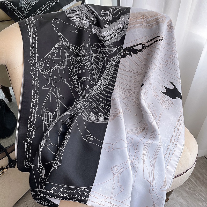 Woman Soft Long Silk Scarf