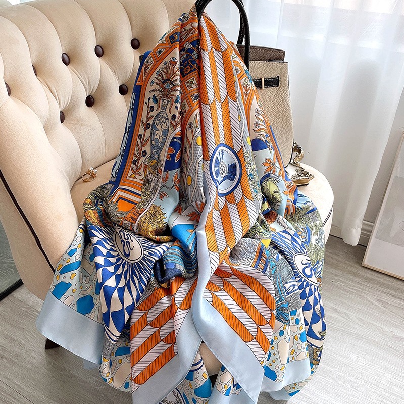 Woman Soft Long Silk Scarf