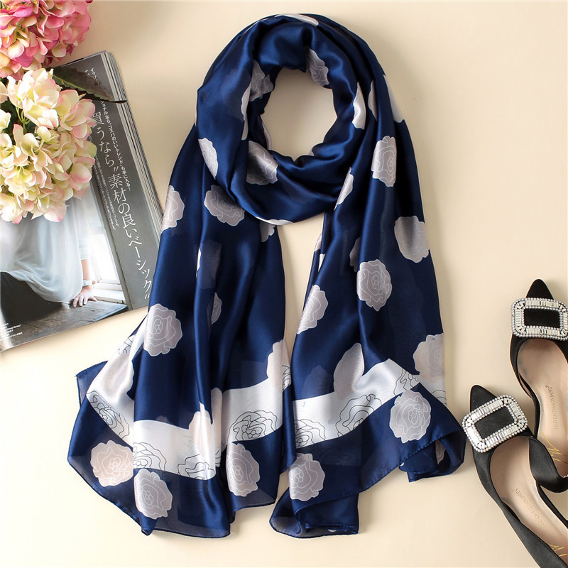 Woman Soft Long Silk Scarf
