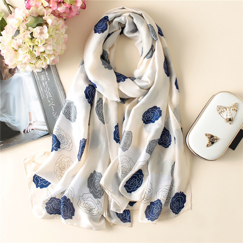 Woman Soft Long Silk Scarf