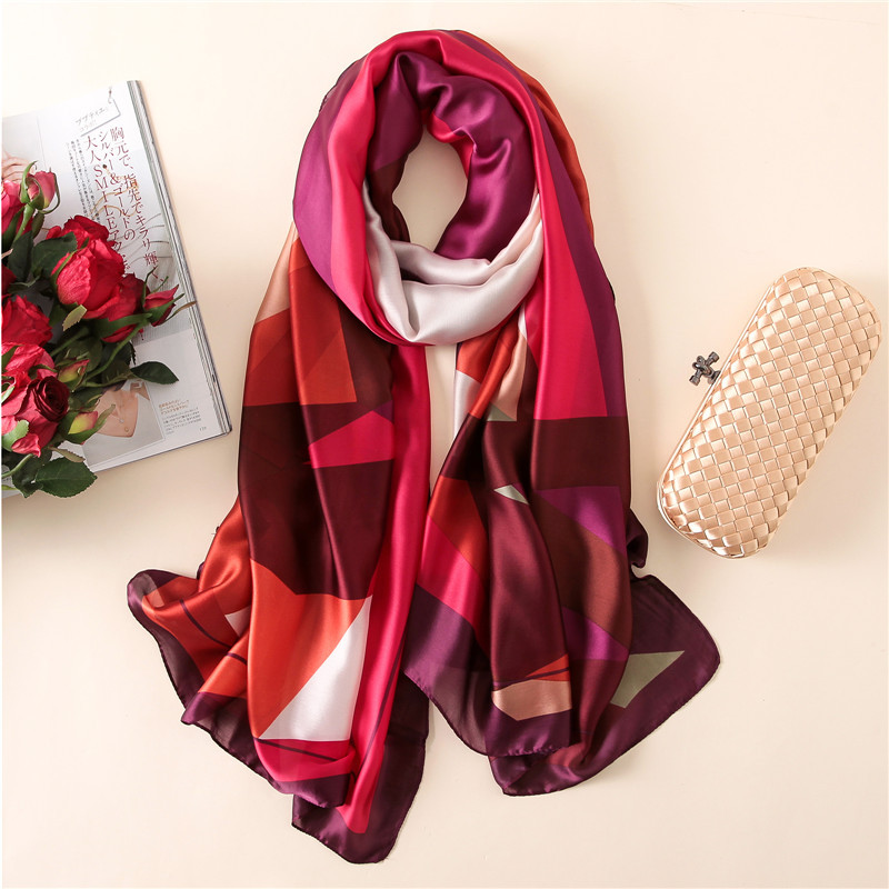 Woman Soft Long Silk Scarf