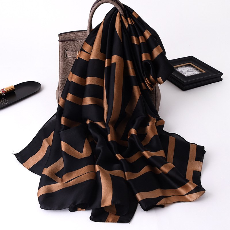 Women Soft Long Silk Scarf
