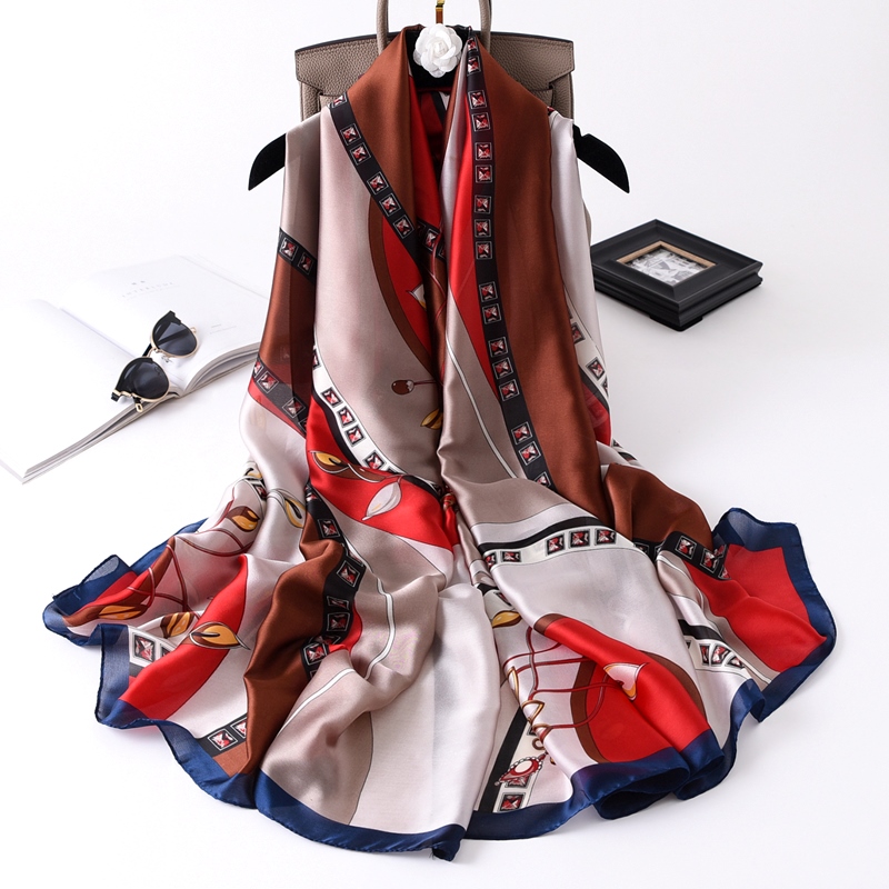 Woman Soft Long Silk Scarf