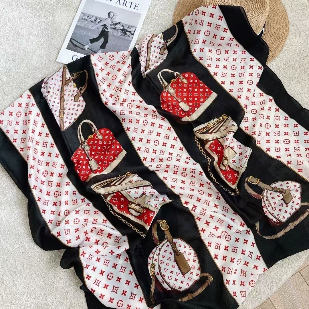 Women Soft Long Silk Scarf