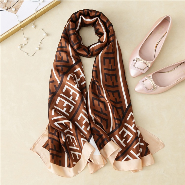 Women Soft Long Silk Scarf