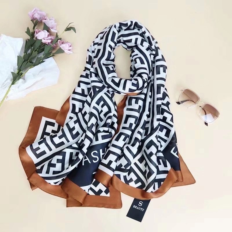 Women Soft Long Silk Scarf