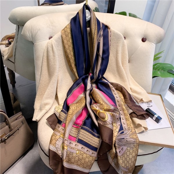 Women Soft Long Silk Scarf