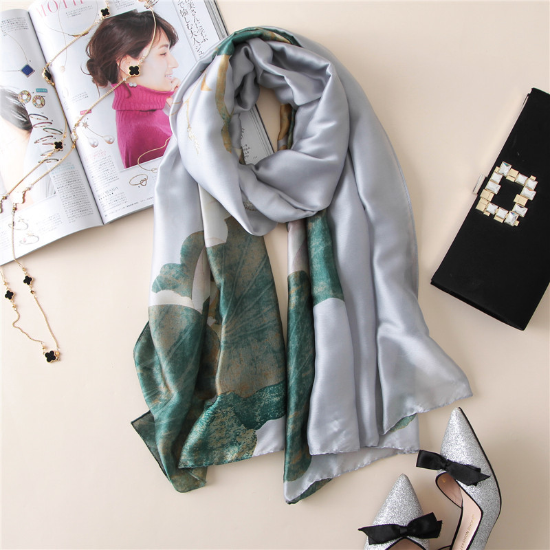 Woman Soft Long Silk Scarf