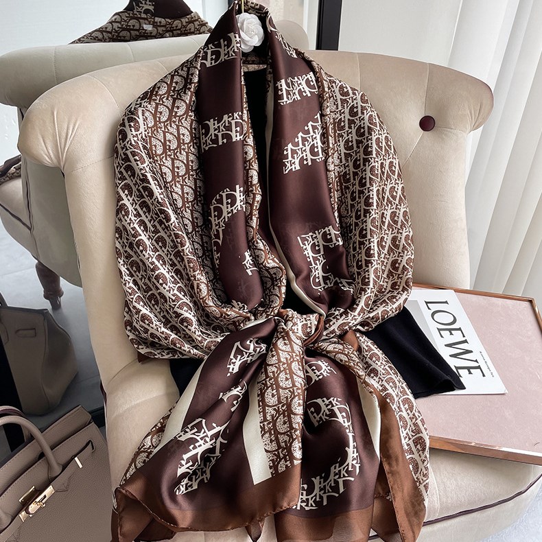 Women Soft Long Silk Scarf