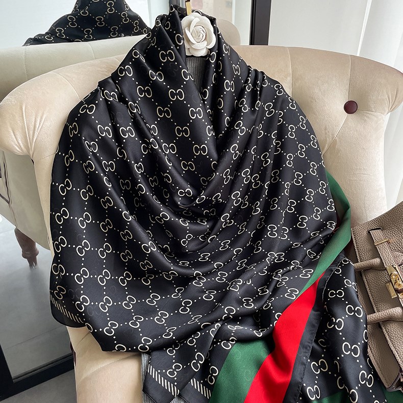 Women Soft Long Silk Scarf