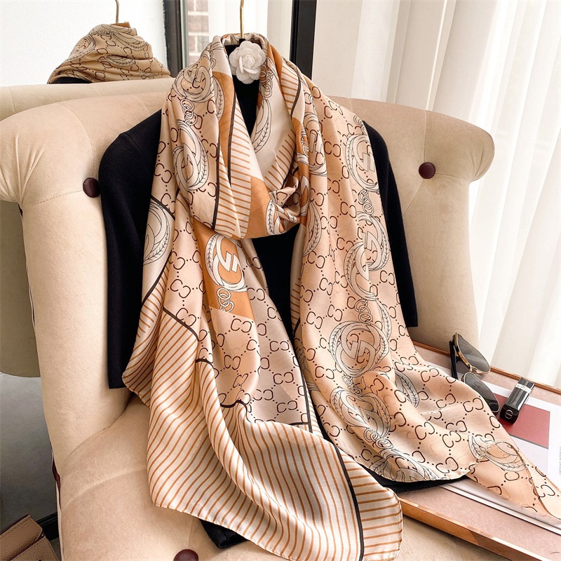 Women Soft Long Silk Scarf