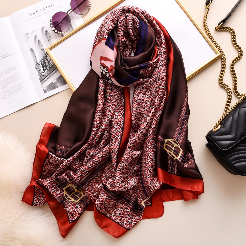Woman Soft Long Silk Scarf