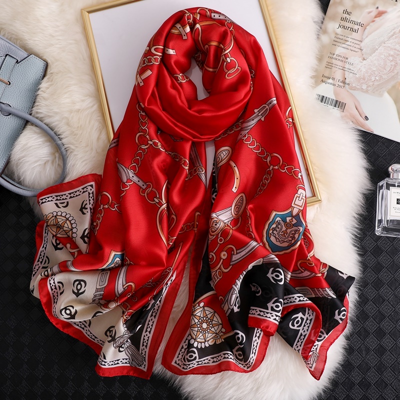 Woman Soft Long Silk Scarf