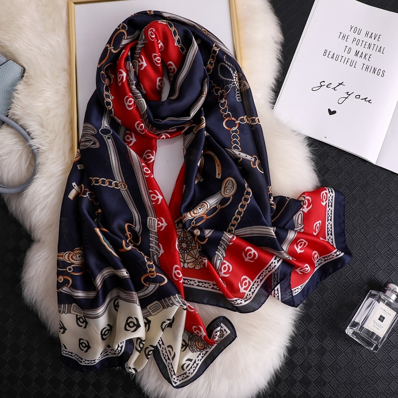 Woman Soft Long Silk Scarf