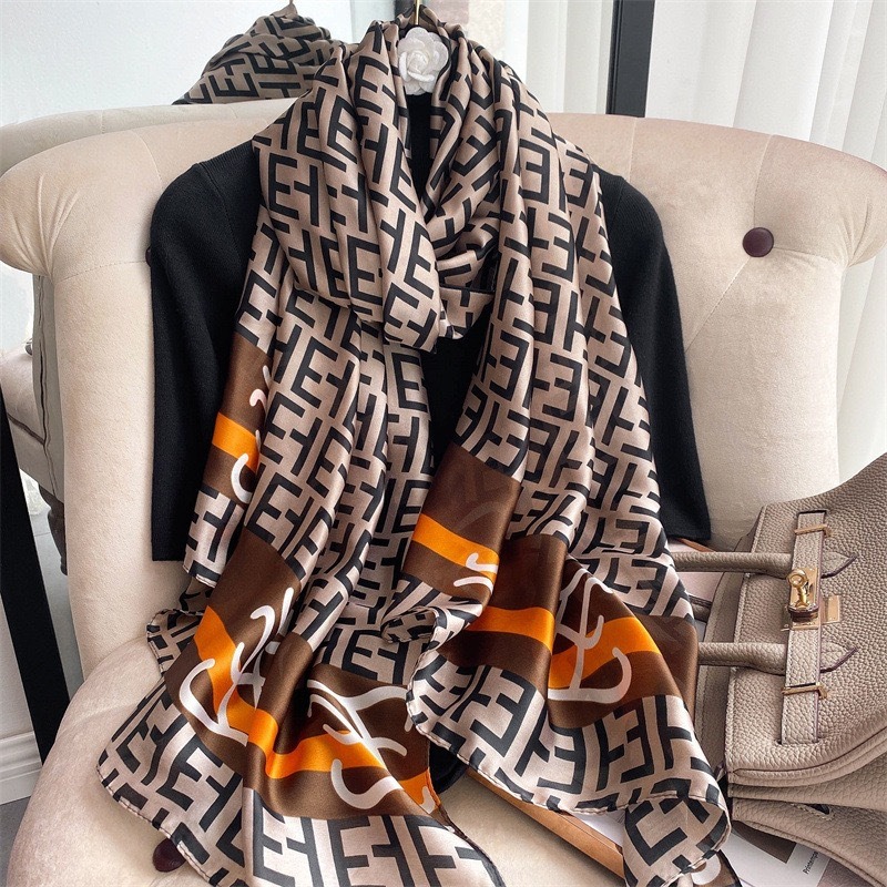 Women Soft Long Silk Scarf