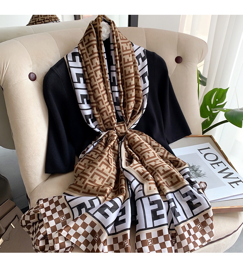 Women Soft Long Silk Scarf