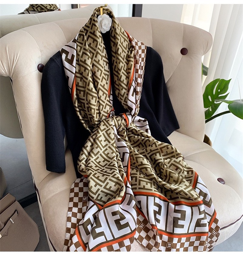 Women Soft Long Silk Scarf