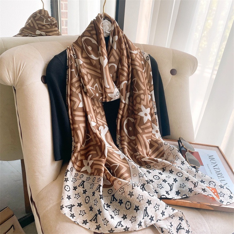 Women Soft Long Silk Scarf