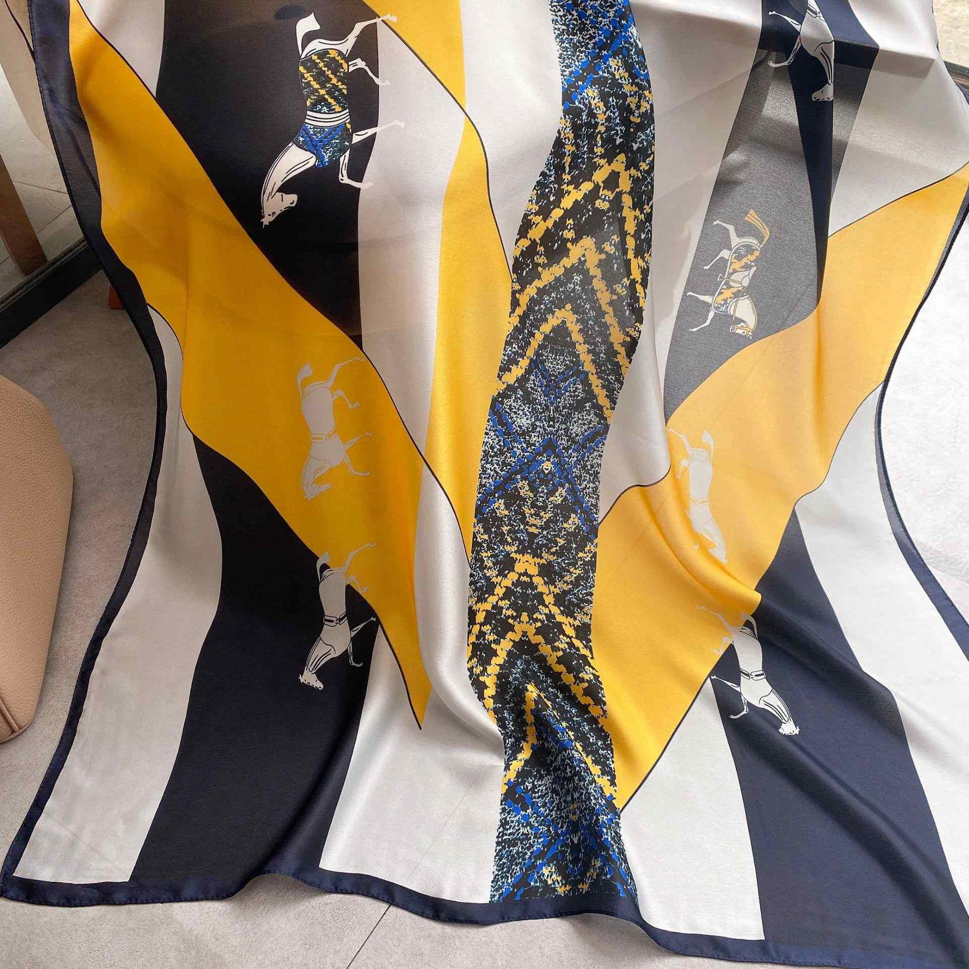 Women Soft Long Silk Scarf