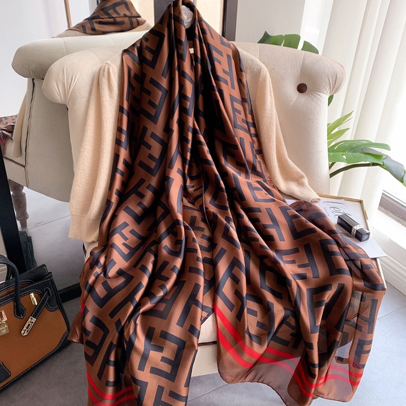 Women Soft Long Silk Scarf