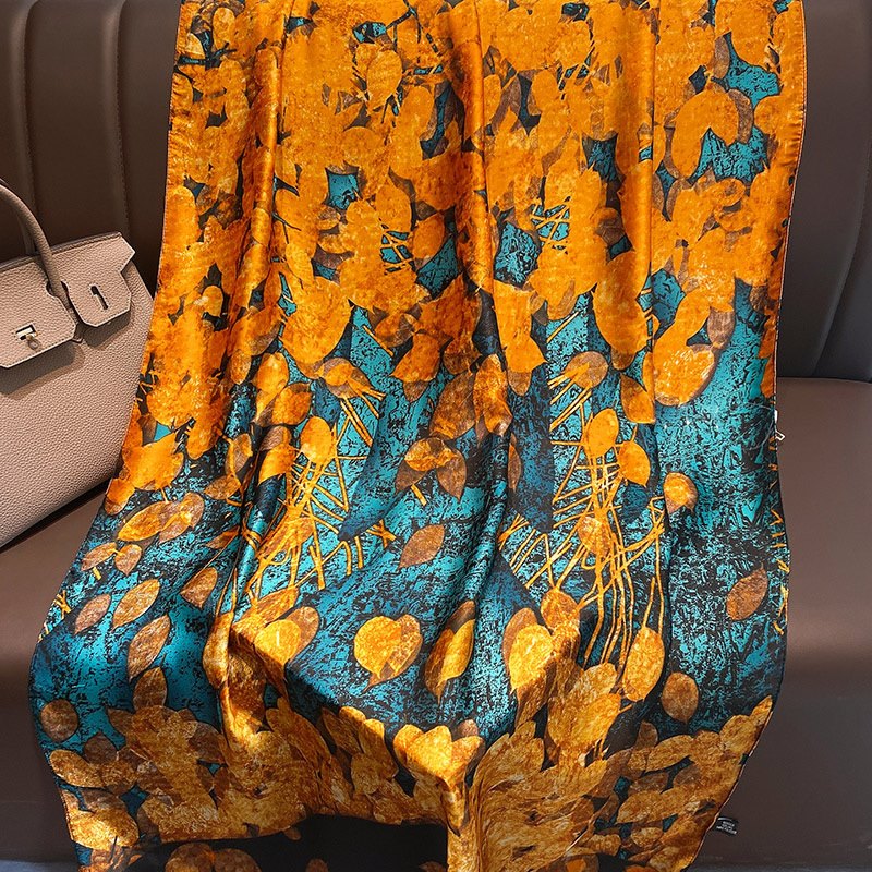 Women Soft Long Silk Scarf