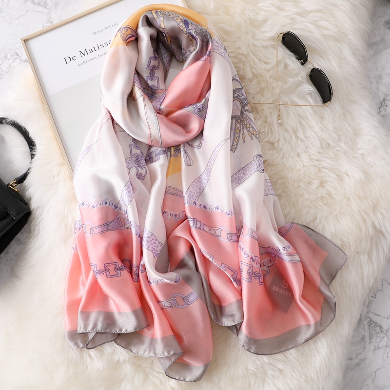 Woman Soft Long Silk Scarf