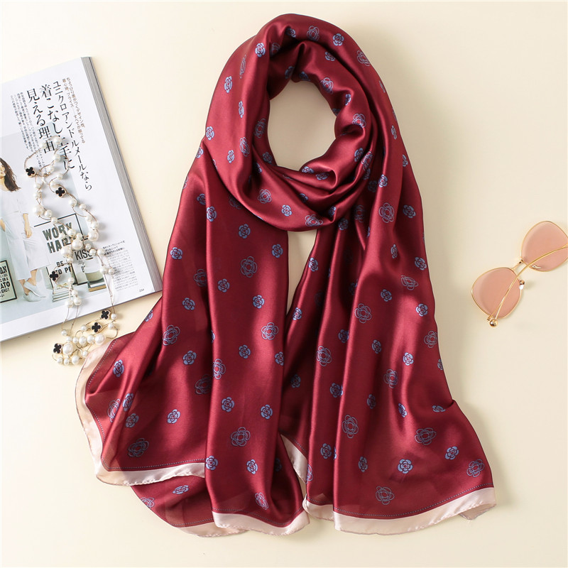 Woman Soft Long Silk Scarf