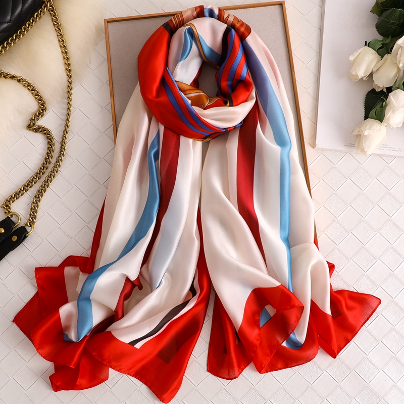 Woman Soft Long Silk Scarf