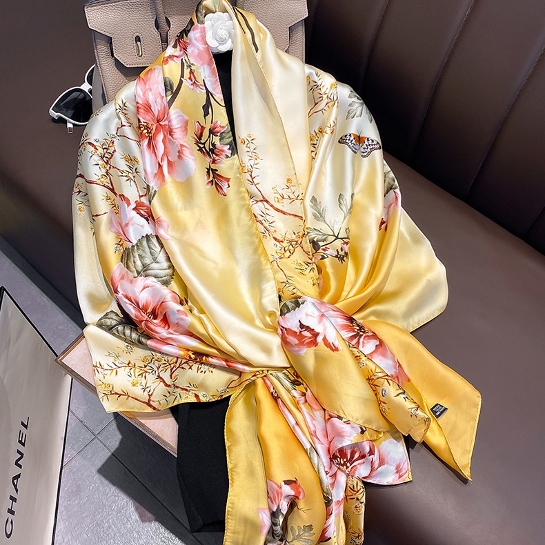 Women Soft Long Silk Scarf