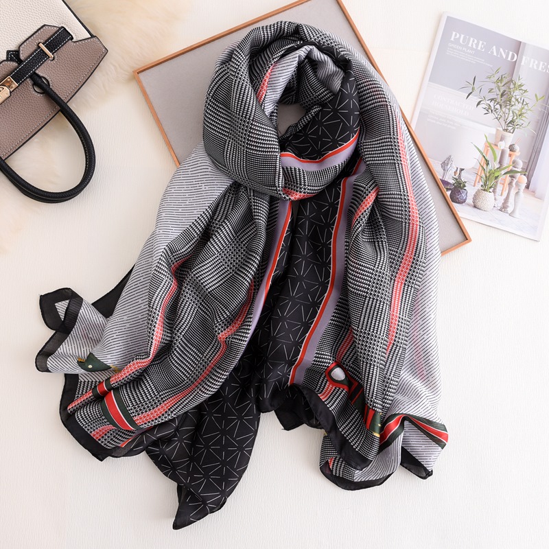 Woman Soft Long Silk Scarf