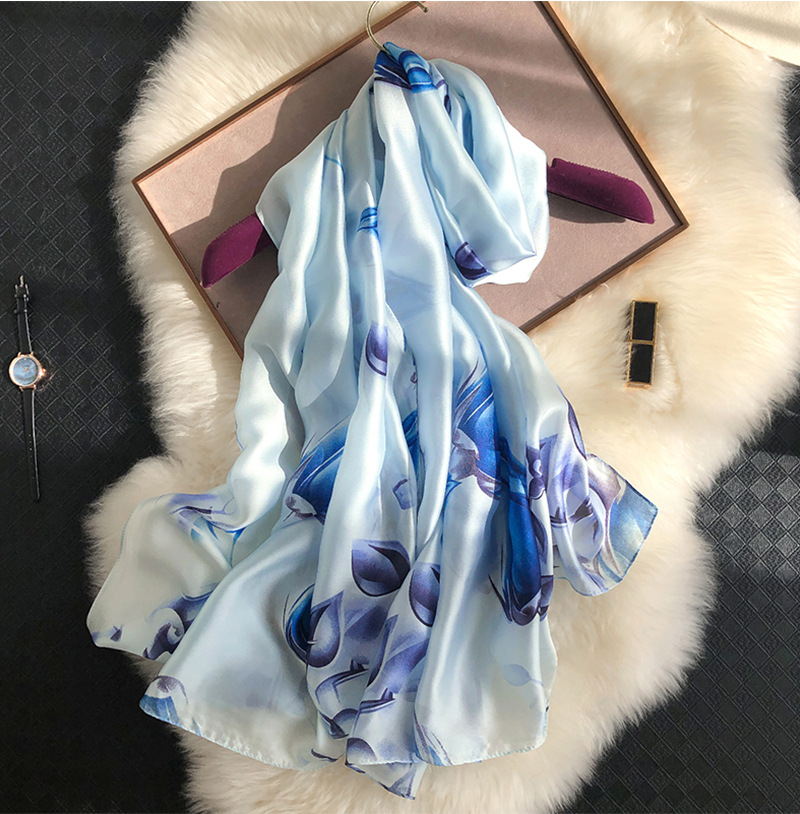 Woman Soft Long Silk Scarf