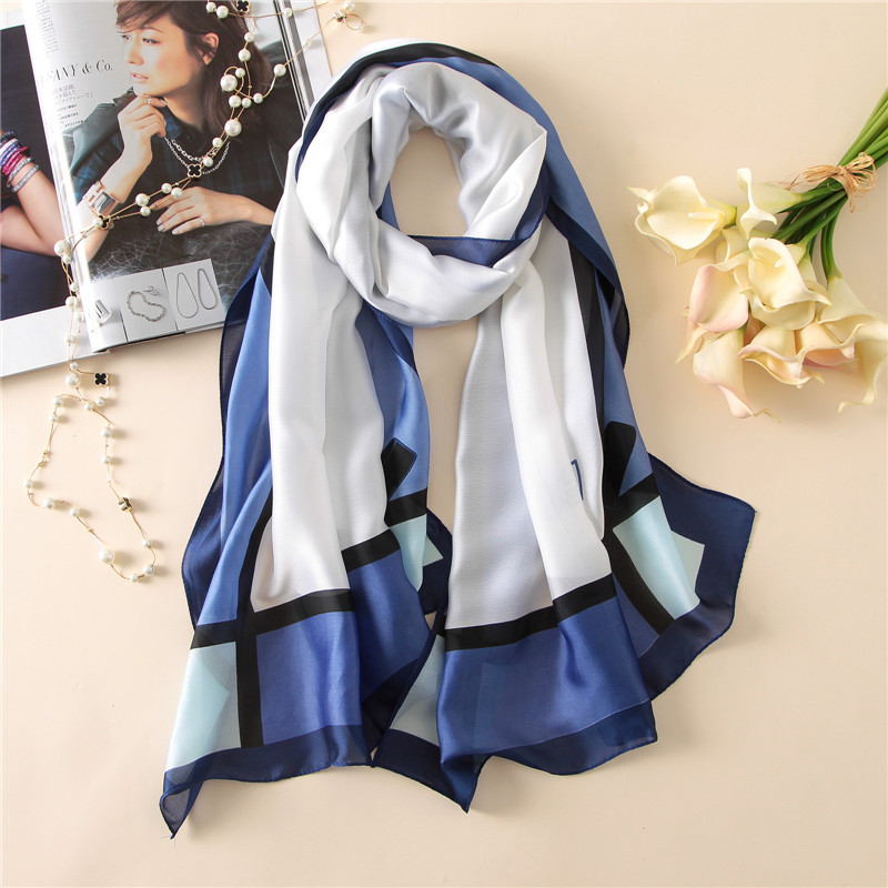 Woman Soft Long Silk Scarf