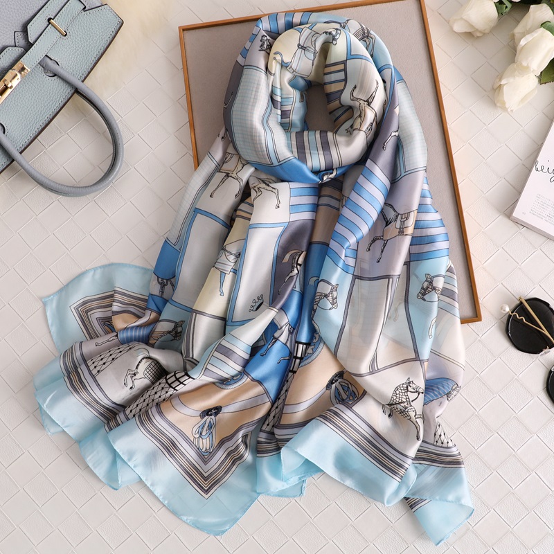 Woman Soft Long Silk Scarf