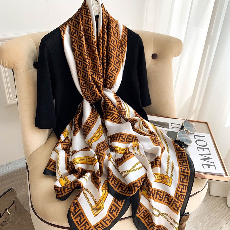 Women Soft Long Silk Scarf