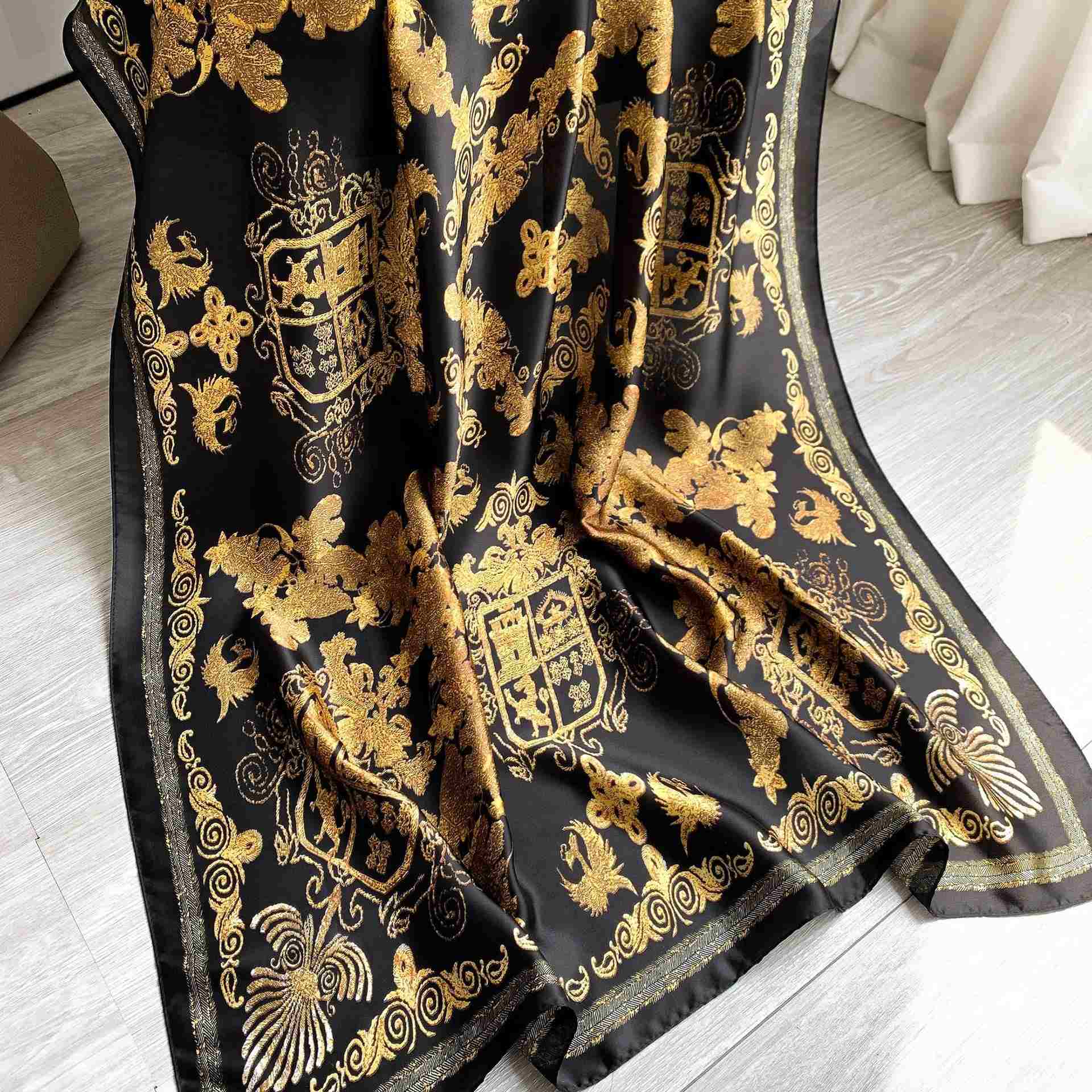 Women Soft Long Silk Scarf